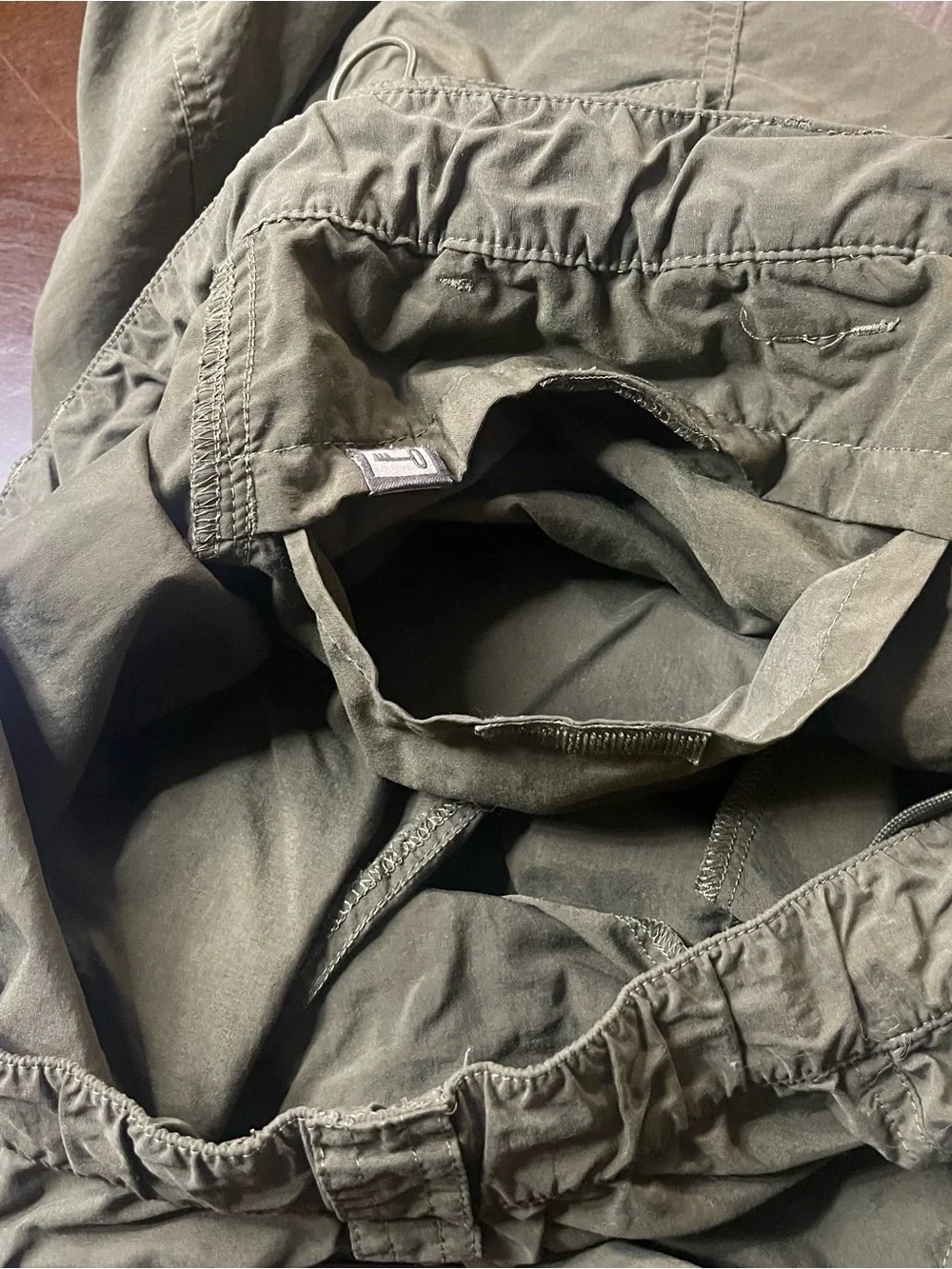 The North Face Nylon Cargo Shorts Large Olive Green Outdoor Utility Hiking